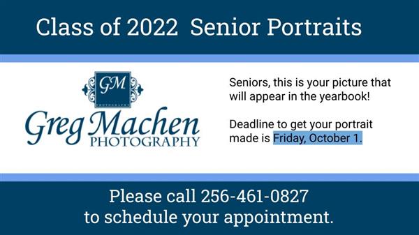 SENIOR PICTURE YEARBOOK DEADLINE